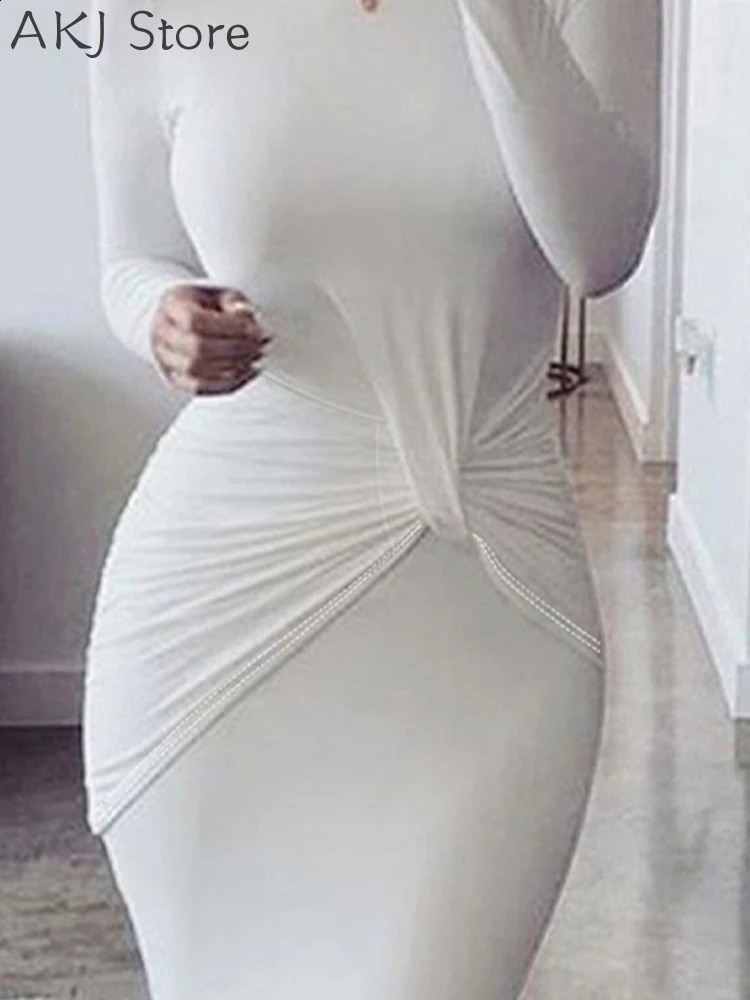 Women Sexy Long Sleeve Bodycon Maxi Dress 240823