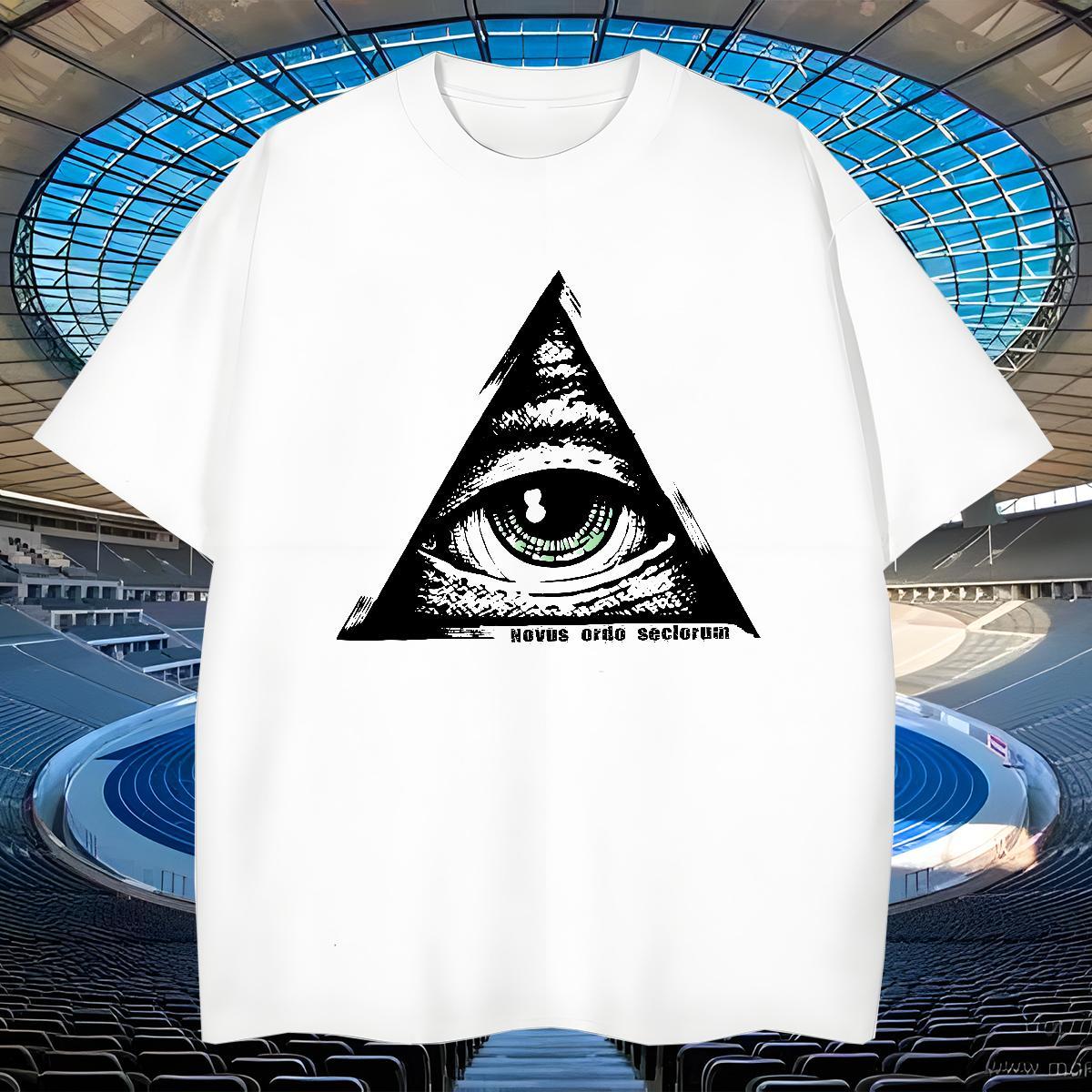 Designer T Shirt For Man 230g Pure Cotton eye of the devil Casual Floral Print Breathable Men Tops Tees DIY Customized Clothings