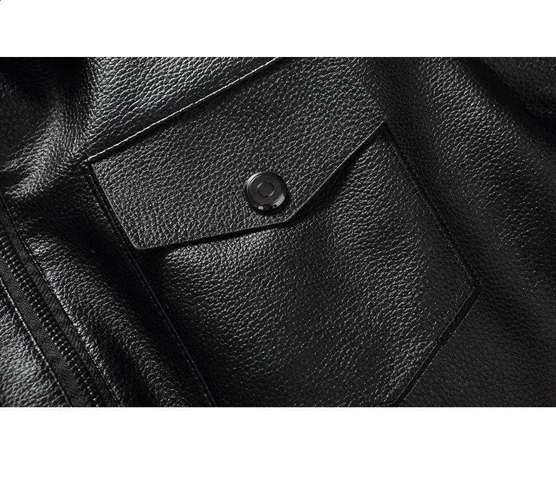 Autumn mens leather jacket lapel thin environmental protection tasteless PU jacket business casual fashion leather jacket 240822