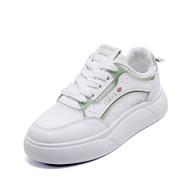 Ddmysports White Women S Versatile Mesh Breathable Spring Summer Season Thin New Style Explosive Casual Dad Sports Board Shoes OUTDOOR