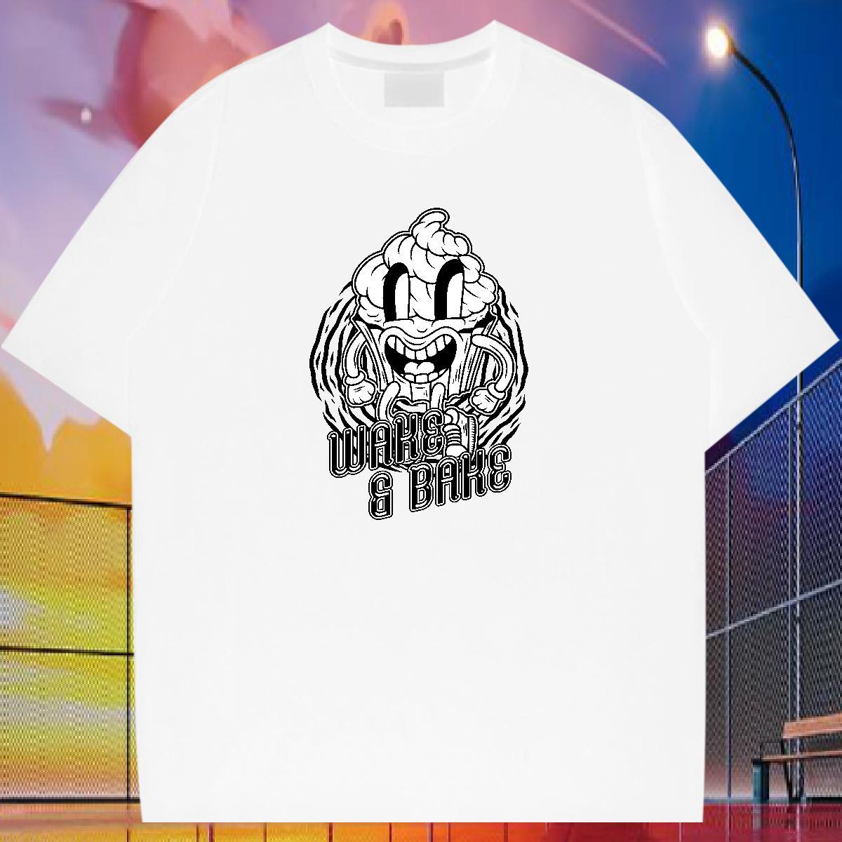 Brand Man T Shirts 100% Cotton 230g skull Anime Printing Street Black Oversized Breathable Men Tees New Arrival Tops Tees