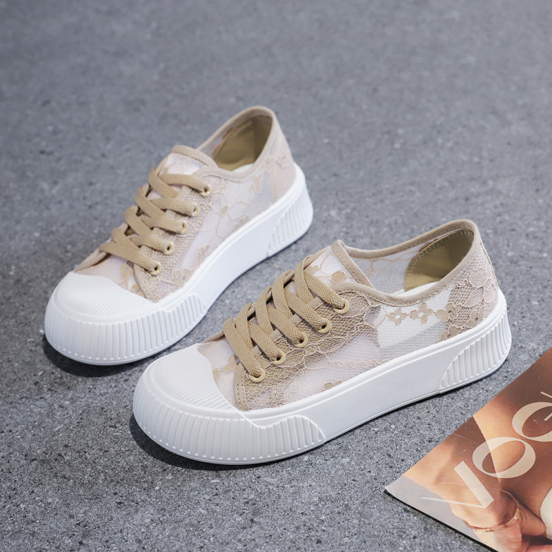 Ddmysports Little White Summer New Student Versatile Casual Women S Sports Korean Edition Thick Sole Board Shoes OUTDOOR
