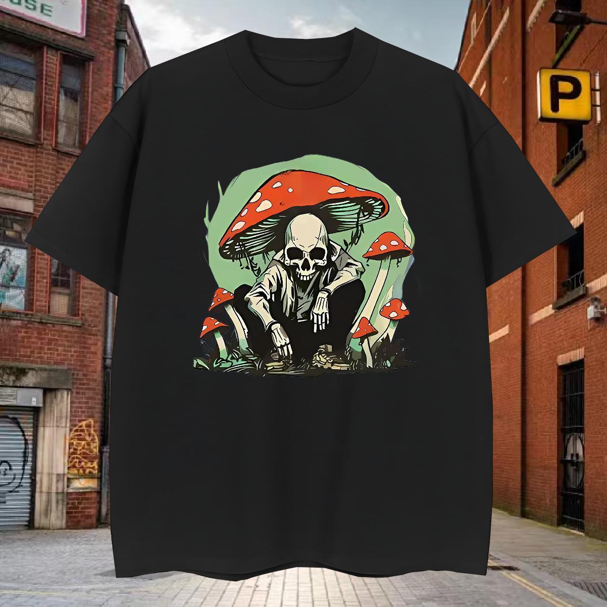 Cool Design Mens T Shirts 230g Cotton skull Summer Casual Graphic O Neck Short Sleeves Men Tees Fashion Wear