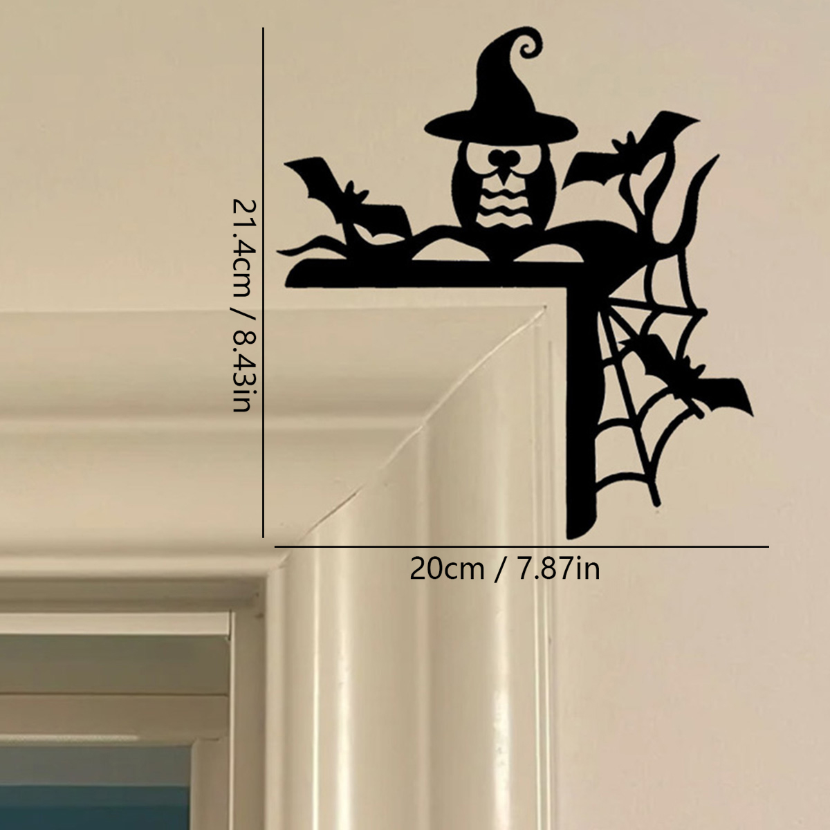 Halloween Door Frame Decoration Halloween Witch Bat Door Corner Sign Door Wall Halloween Decorations