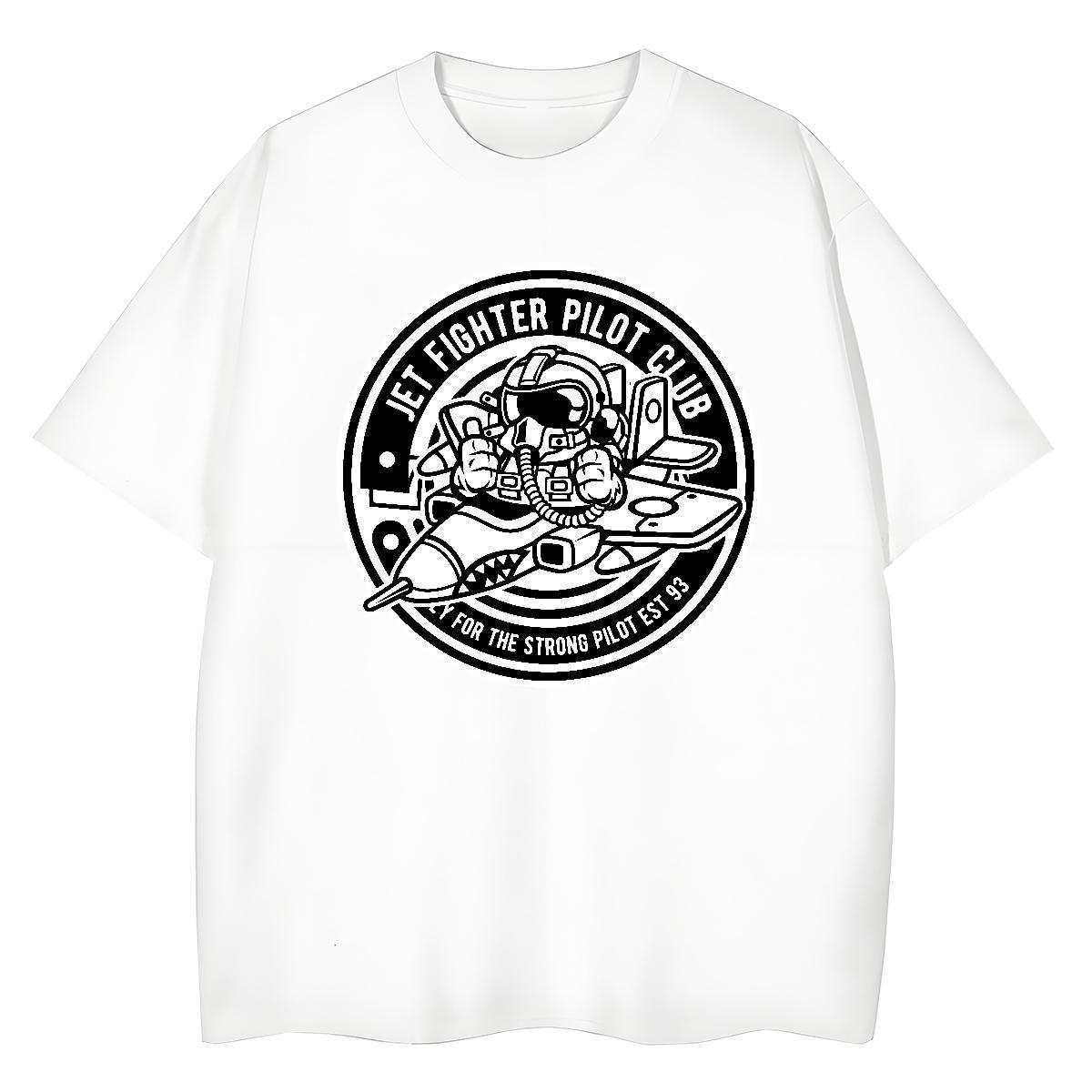 Designer Women Tshirts 230g 100% Cotton cosmonaut Sport Womens T Shirts Breathable Soft Cartoon Floral Printing Tees