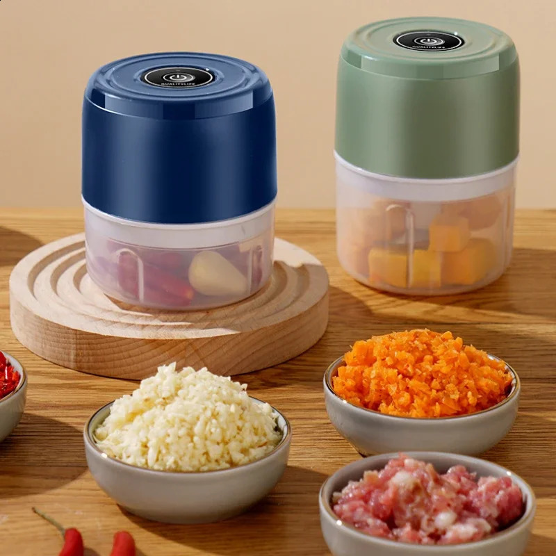 Electric Food Chopper Garlic Crusher Portable Mini Chopper Meat Grinder Onion Meat Nut Chopper Vegetable Cutter Kitchen Gadgets 240823