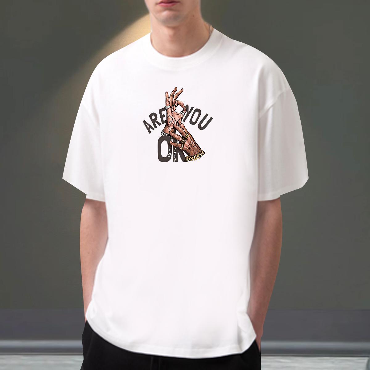 Unisex Man T Shirts 230g Pure Cotton skull Street Wear Plus Size Cartoon Breathable Short Sleeve Mens Tshirts Fashion New Tops Shirt