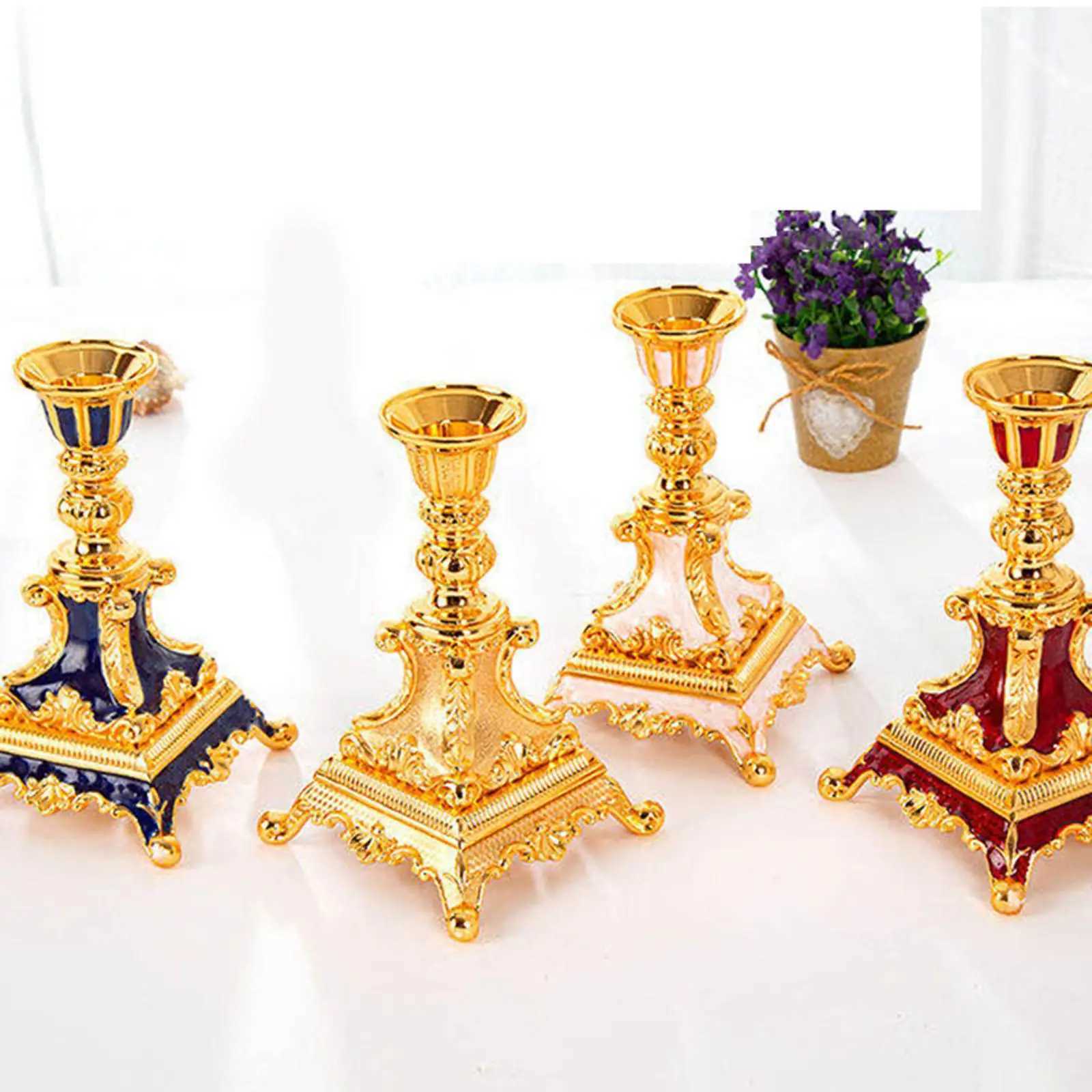 Candle Holder Vintage Craft Candlestick Holder for Party Bedroom Home Decor Y240823