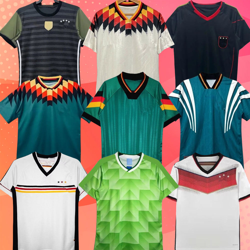 World Cup 1990 1992199419981988 Germany Retro Littbarski Ballack Soccer jersey Klinsmann Matthias home shirt Kalkbrenner jersey 1996 2004