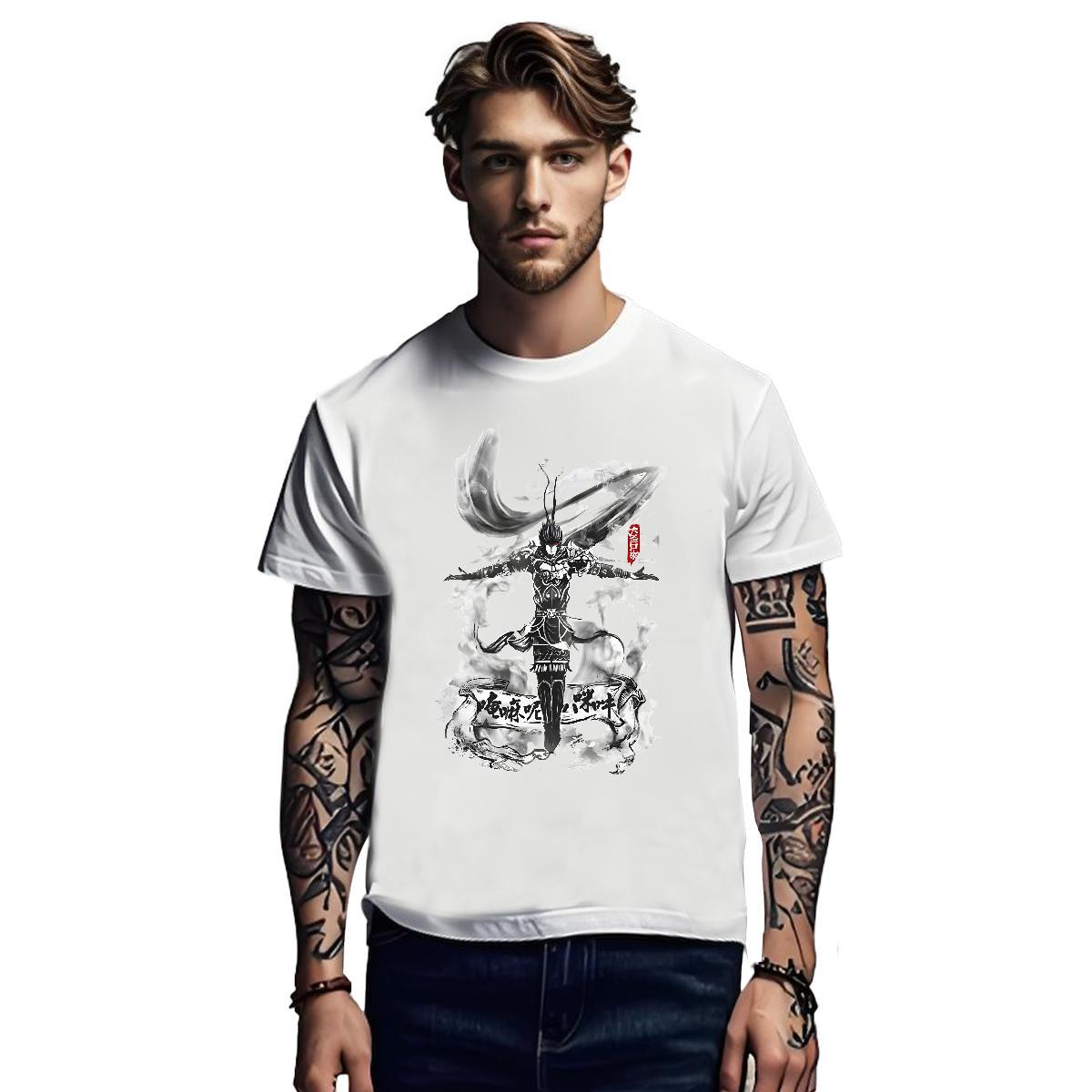 Brand T-Shirts for Men 230g Cotton Casual Pure Cotton Mens Tshirts Fashion Casual Skull Top Tees