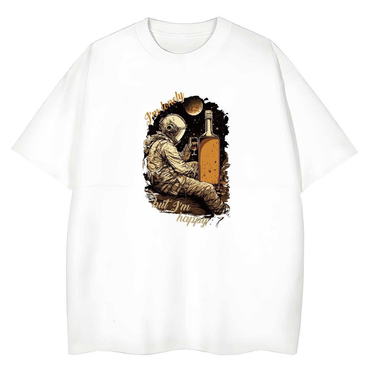 Brand Women Tshirts 100% Cotton 230g universe Spring Summer Woman T Shirts Crew Neck Breathable Custom Cartoon Polos