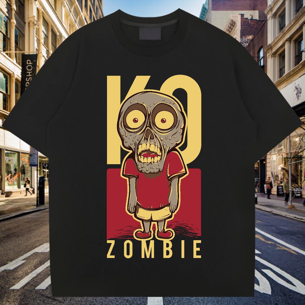 Wholesale Men T Shirts 230g Pure Cotton skull Hip Hop Street Custom Cartoon Breathable Crew Neck Couples T Shirts New Arrival Wear