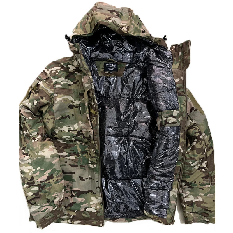 Winter Parkas mens tactical jacket heated military keeps warm hooded windproof multi cam thermal camouflage clothing 240822