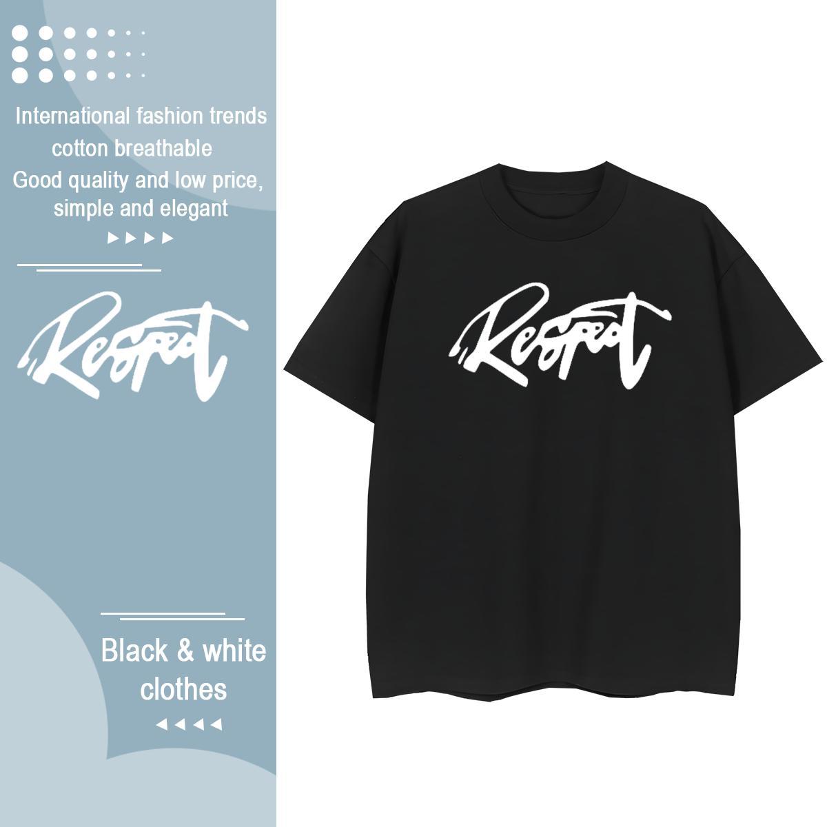 Soft Couples T Shirts 230g Cotton letter Street Casual T-Shirts for Women Comfortable Plus Size Custom Clothes