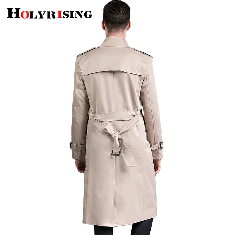 Men Long trench coat Spring and Autumn Double Breasted Europe style men Pea Coat Gentleman Top Jackets 18771-5 240822