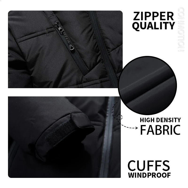 White duck down jacket mens winter coat windproof detachable hat Parkas solid color outdoor casual hooded 240822