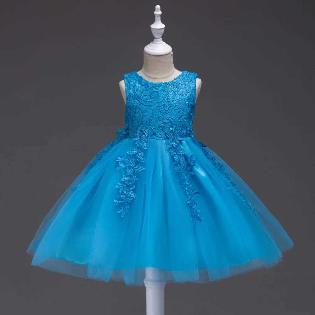 2018 Childrens Bridal Embroidery Wedding Luxury Graduation Party Girls Birthday Dress W240823
