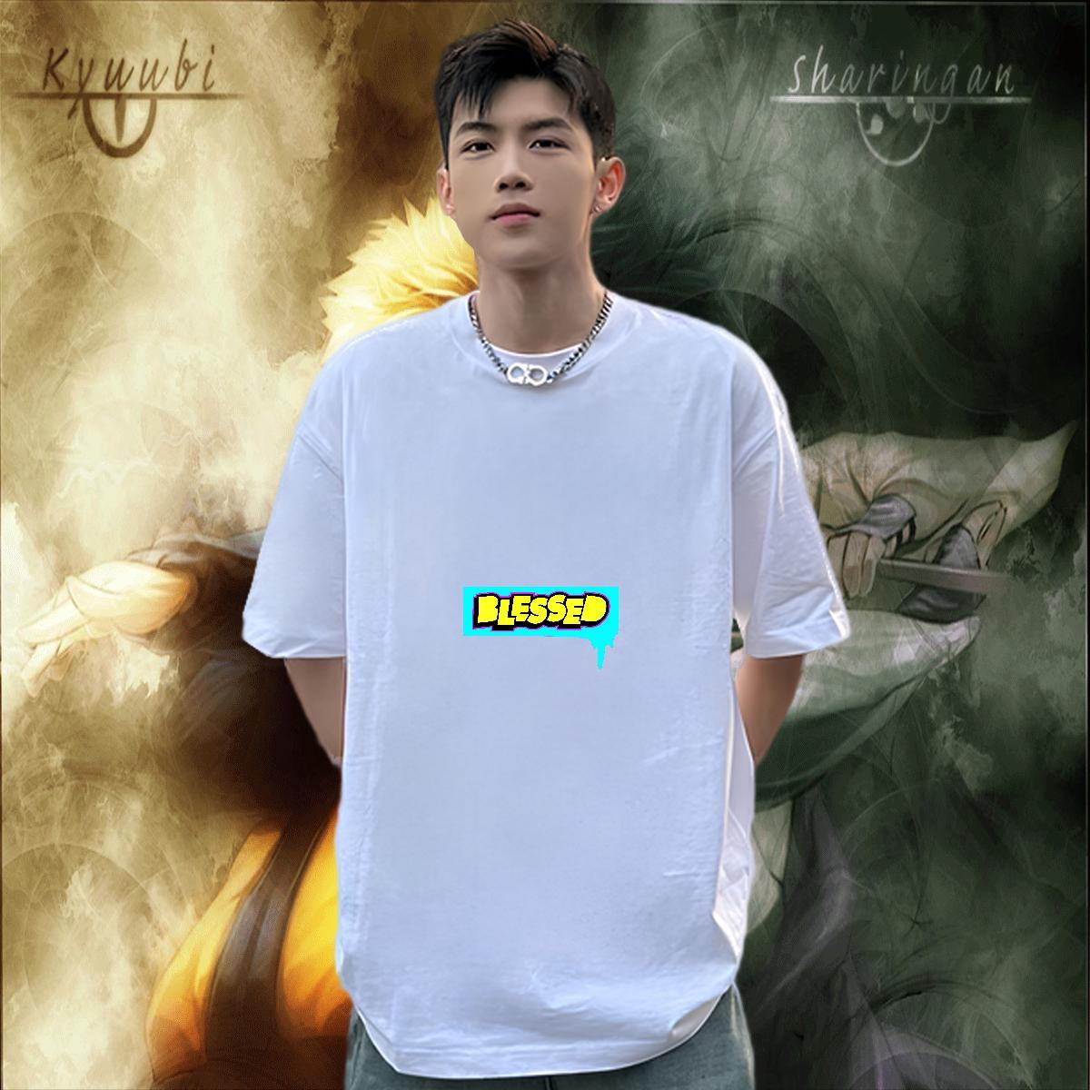 Cool T Shirts Men 230g Cotton letter Anime Printing Street DIY Anime Breathable Short Sleeve Couples T Shirts 2024 Designer Tees Shirts