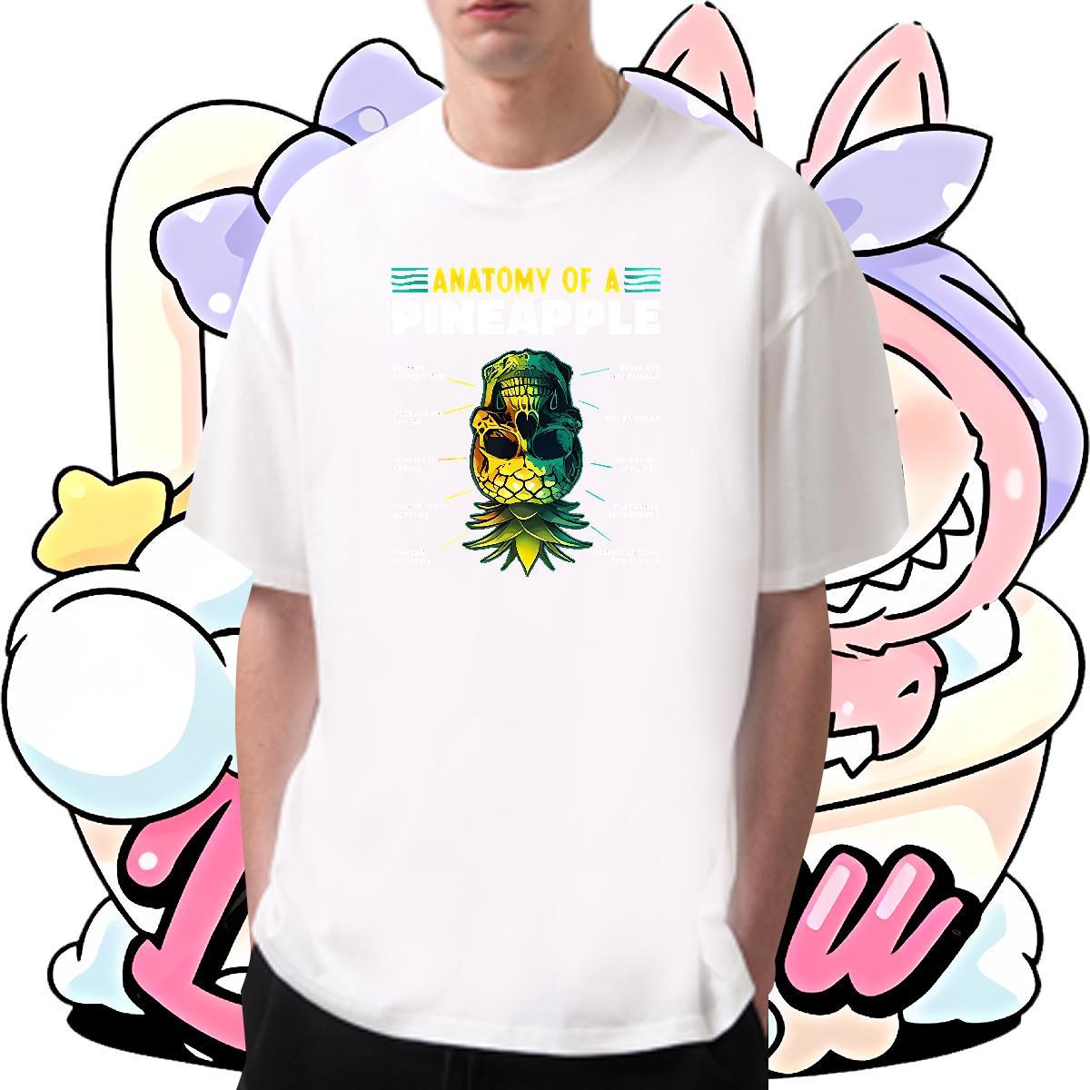 Designer T Shirt For Man 230g Cotton skull Street wear Hip Hop Oversized 3XL 4XL O Neck Short Sleeves Mens Tshirts New Arrival Clothes