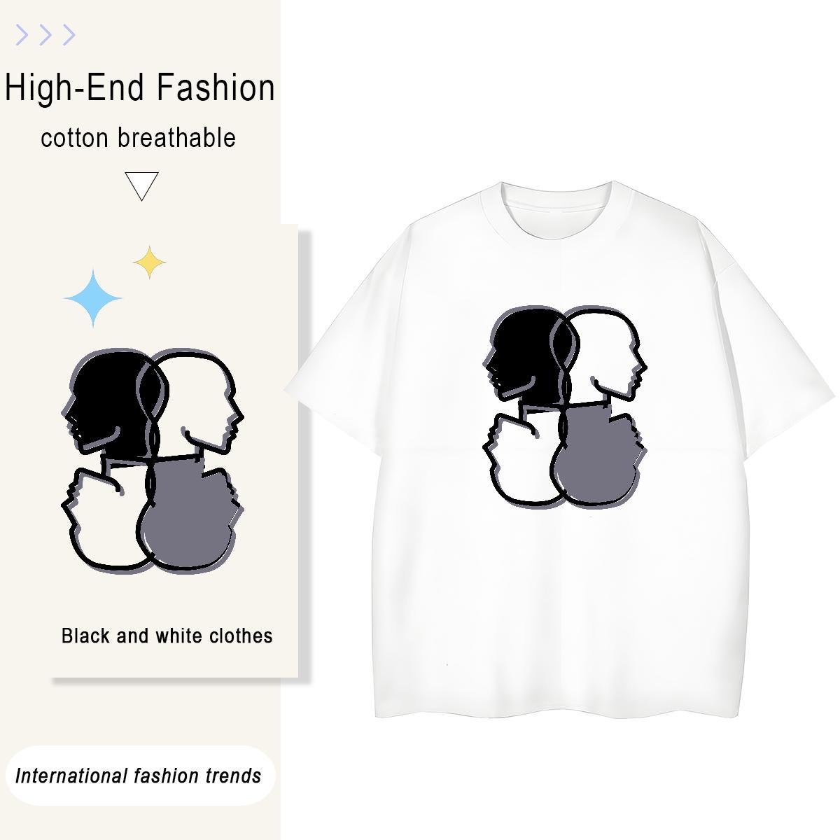 Designer Nice Women Tshirts 230g Cotton icon High Street Hip Hop T Shirt For Woman Crew Neck DIY Anime Printed Clothings