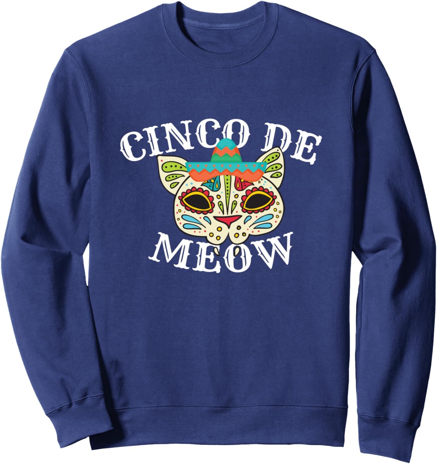 Long Sleeve Shirts for Men sweatshirt Cinco de Meow Cat Sombrero Cinco De Mayo Funny Gift Sweatshirt T shirt Tee Streetwear Casual tops clothes