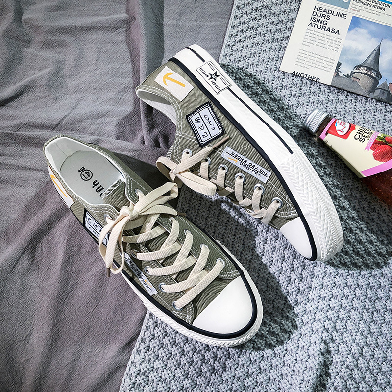 Ddmysports Casual Low Top Canvas New Summer Breathable Korean Trendy Men S Versatile Sports Student Board Shoes OUTDOOR