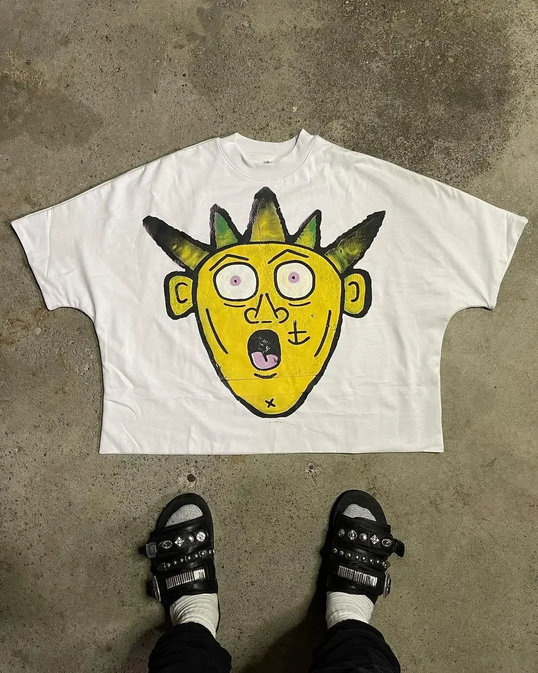 Harajuku High Street Couples Graphic Y2k Top Cartoon Devil Tshirt Printed Oversized Gothic Clothing Mens 240822