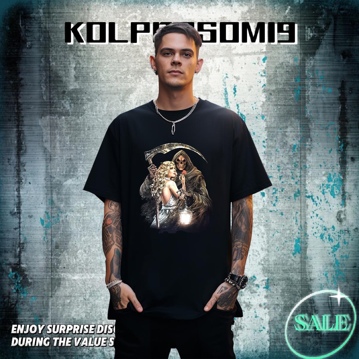 Popular Man T Shirts 230g Cotton skull Daily Wear DIY Short Sleeve Soft Tshirt for Man Woman Designer Fashion Tee Shirt