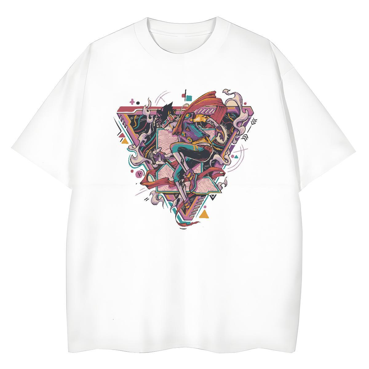 Comfortable Lady T shirt 230g 100% Cotton painting Casual T Shirts Women Breathable Custom Cartoon Tops Tees