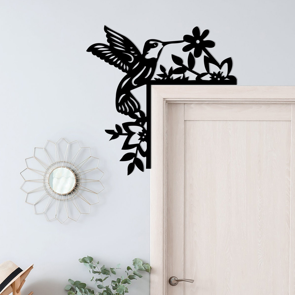 Hummingbird Door Corner Metal Sign Hummingbird Metal Wall Decor Hummingbird Valentine Gift Front Porch Address Signs