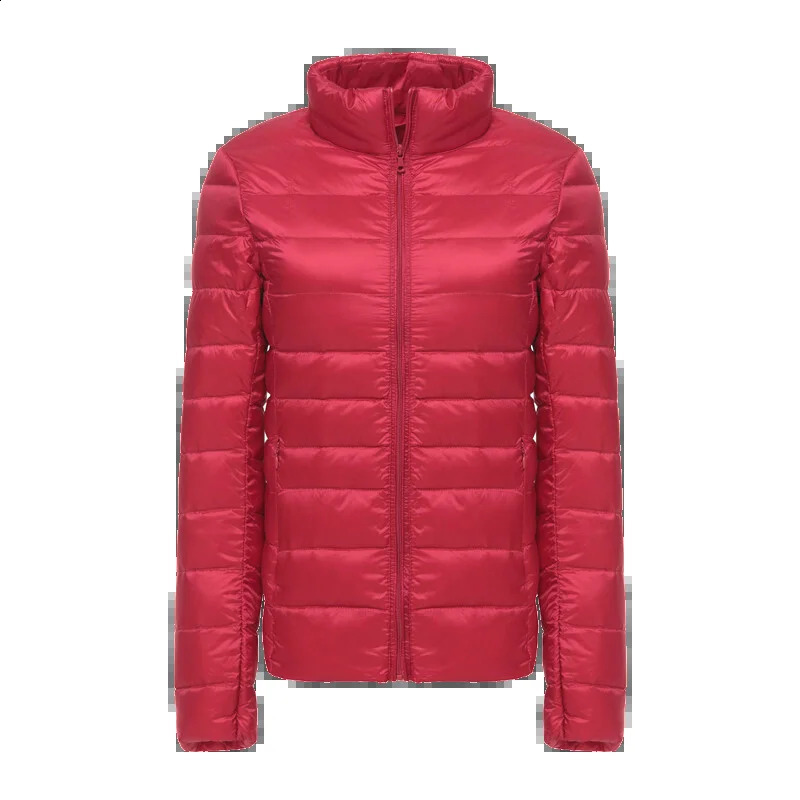 7XL Womens 90% White Duck Down Jacket Ultra Thin Autumn Warm Stand Collar Hiking Abrigos 240823