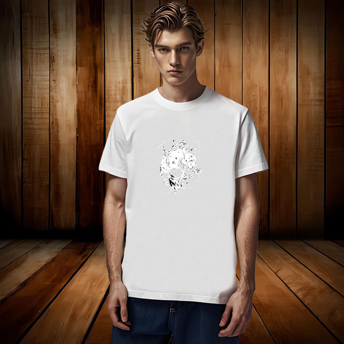 Free Shipping Mens T Shirts 100% Cotton 230g skull Casual Oversized 4XL Breathable Soft Men Clothes T-Shirt Fashion Wear