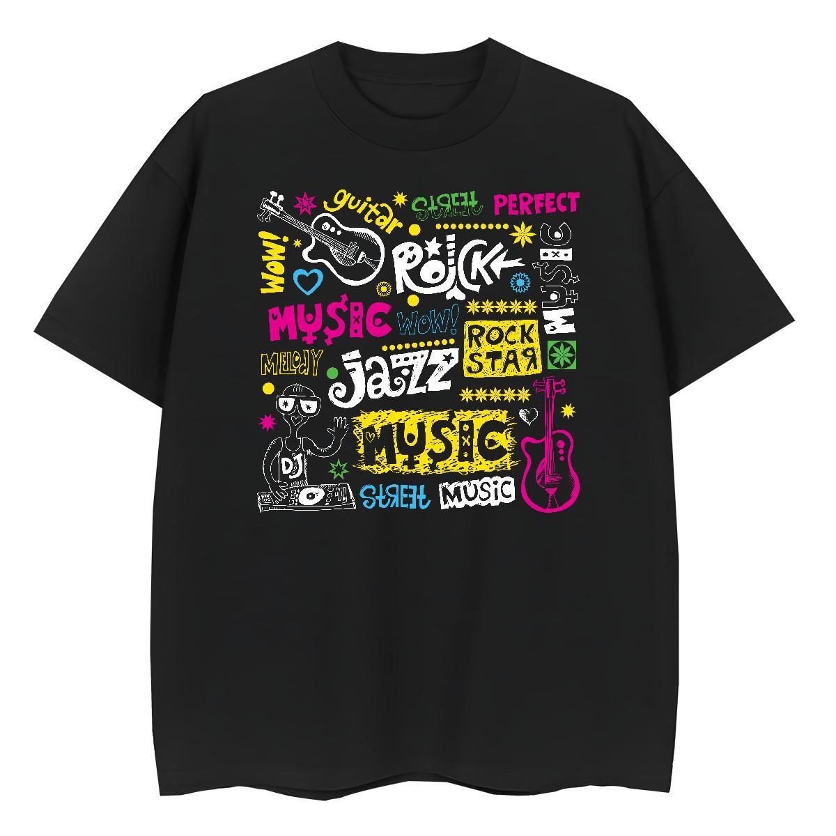 Loose fit Women Tees 100% Cotton 230g painting Sports Casual T-Shirts for Women Breathable Cartoon Printing L-4XL Tops