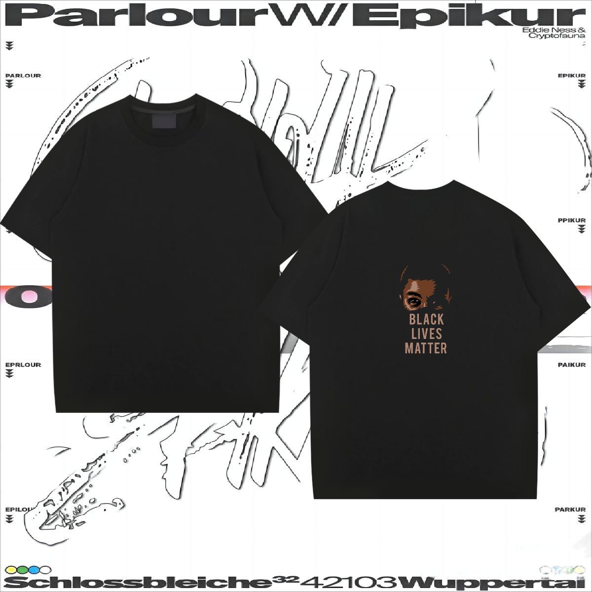 Cool T-Shirts 230g Cotton letter Casual Daily Wear Anime Short Sleeve O-Neck Men Tees Fashion Designer Clothes