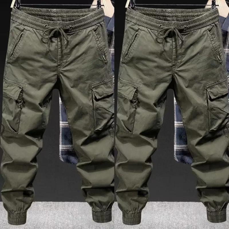Men's Pants Trendy Brand Casual Cargo Loose Fit Solid Color American Style For Spring Autumn Z260315