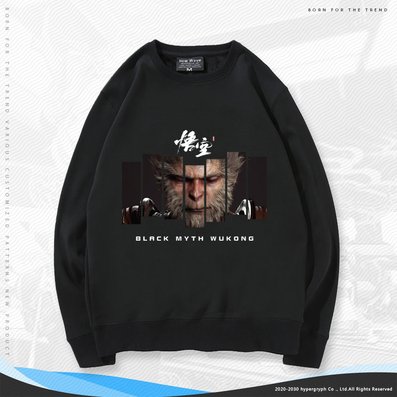 Black Myth Wukong Game Steam With The Same Hoody Clothes Men's and Women's Loose Round Neck Shirt