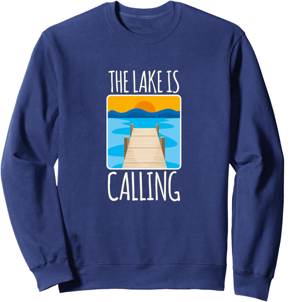 Long Sleeve Shirts for Men sweatshirt Lake Is Calg Funny Swimming Cool Vacation Gift Sweatshirt T shirt Tee Streetwear Casual tops clothes