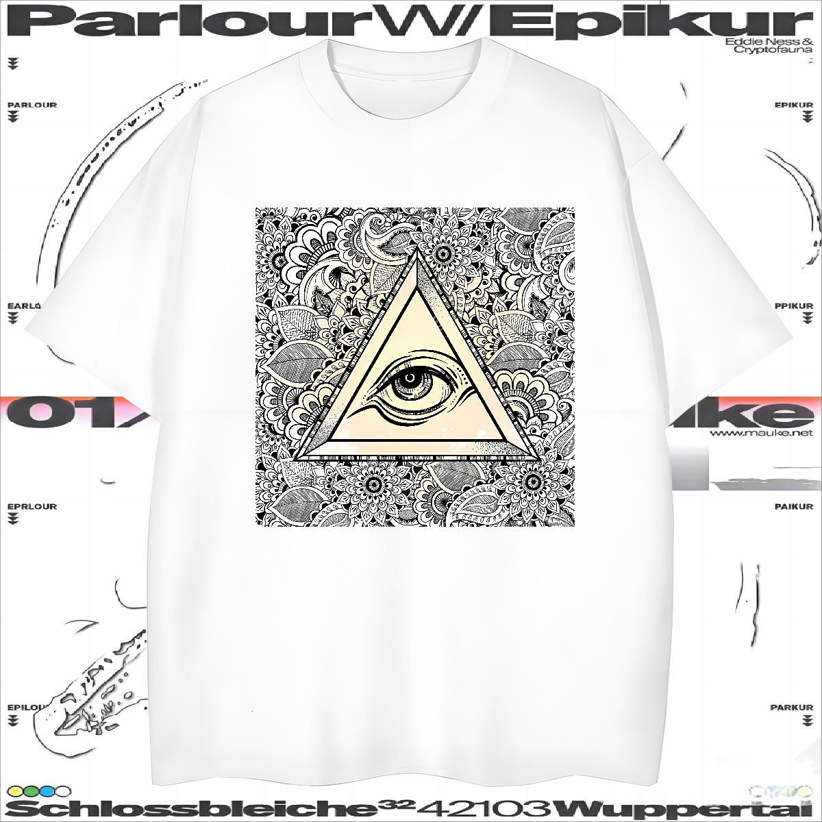 Unisex T Shirts Men 230g Pure Cotton eye of the devil Street Oversized 4XL Breathable Short Sleeve Couples T Shirts DIY Customized Tops Shirt
