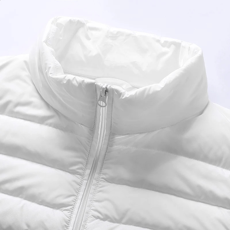 Ultra lightweight mens 90% white duck gradient winter vest fashionable and sleeveless waist jacket Homme Warm Parkas 240822