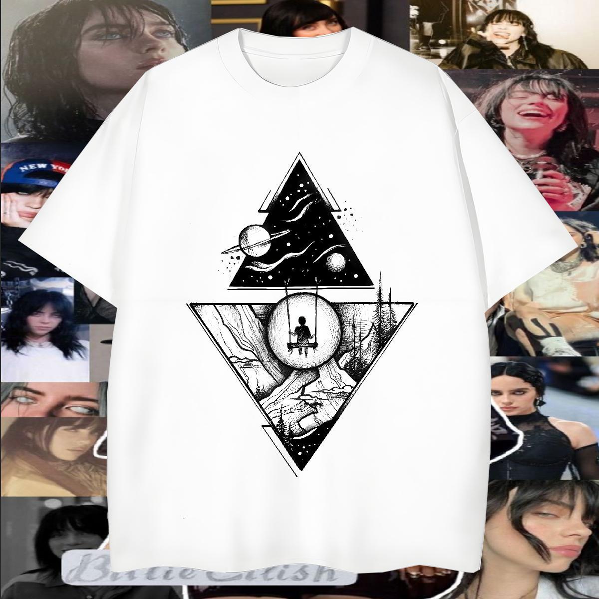 Designer Man T Shirts 230g Cotton eye of the devil High Street Hip Hop DIY Printed Short Sleeve O-Neck Tshirts Fashion Clothings