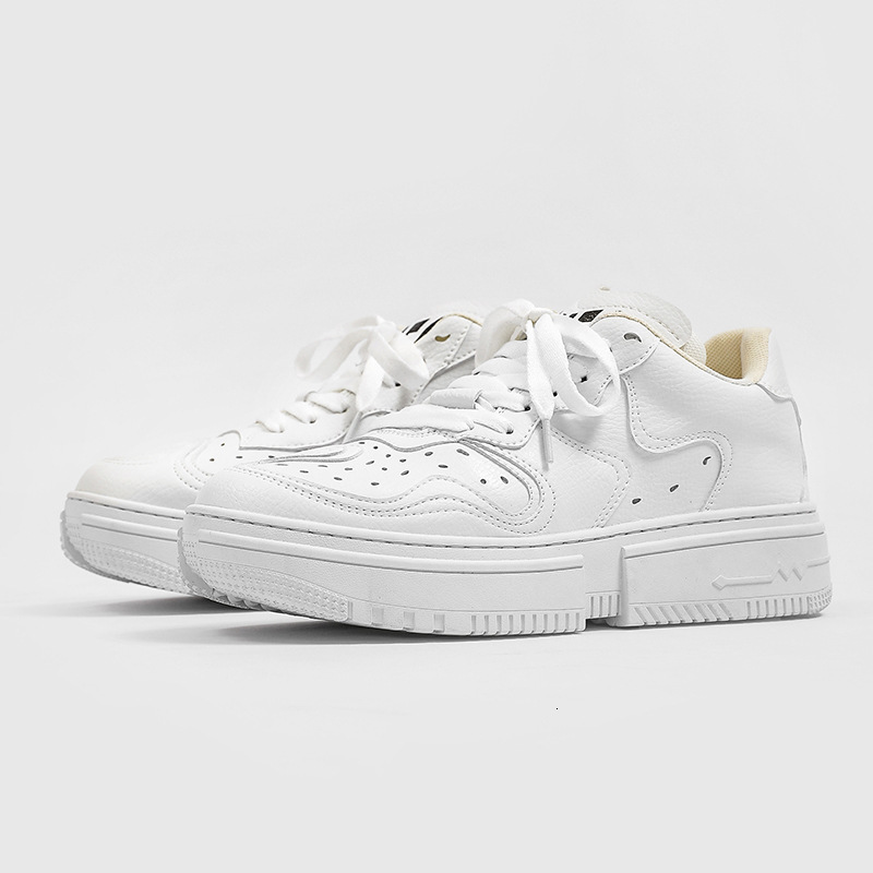 Ddmysports New Thick Soled Fashionable Versatile Comfortable Little White Laser Ollowed Out Small And Unique Minimally Designed Casual Shoes OUTDOOR