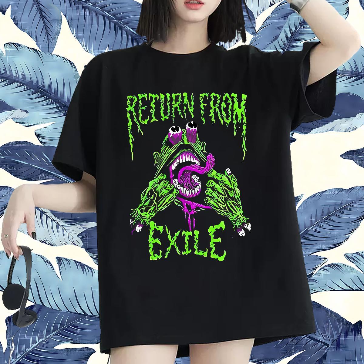 Comfortable Tshirt for Man Woman 100% Cotton 230g exile Street Wear T-Shirts Crew Neck Breathable DIY Anime Tshirts
