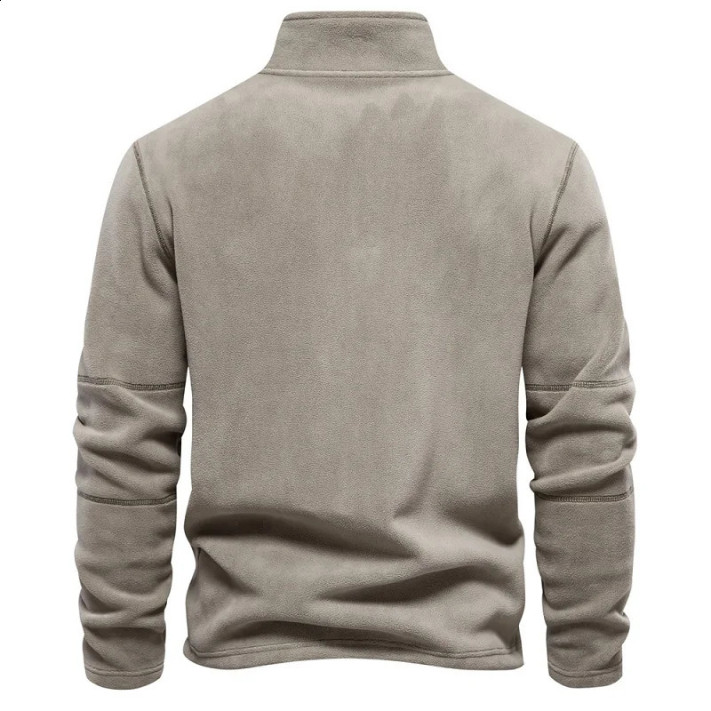 Harajuku Autumn Mens Hoodie Stand Collar Half Y2k Zipper Long Sleeve Fashion Casual European Code Cross-Border Trend Men Shirt 240823