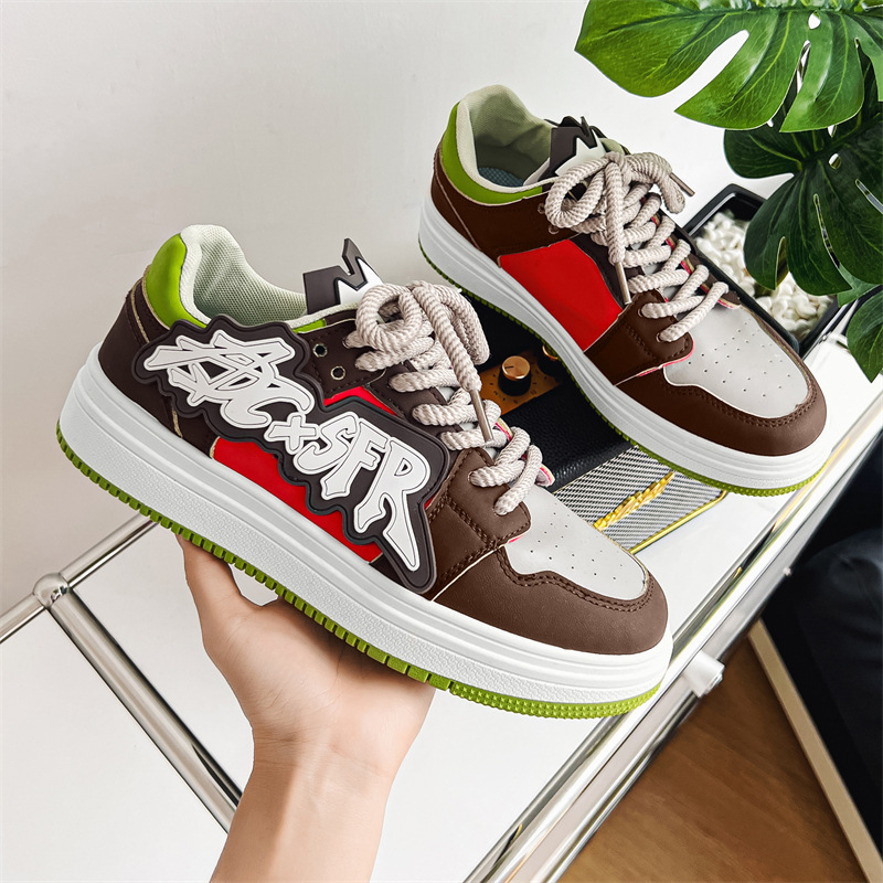 Ddmysports New Spring Breathable Casual Color Blocked Hip Hop Style Board Shoes Fashionable Outdoor Niche High End OUTDOOR