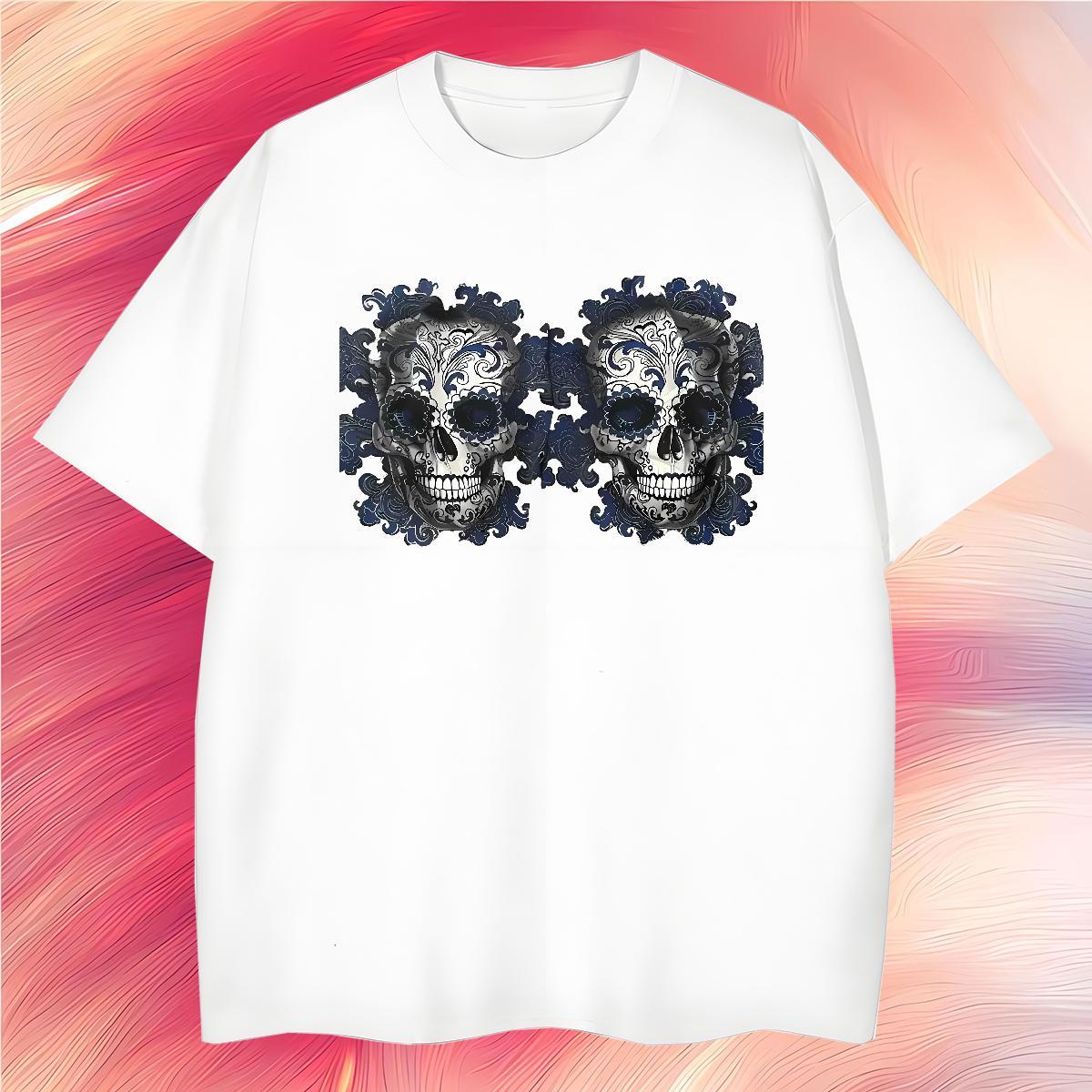 Wholesale Man T Shirts 100% Cotton 230g skull Street Wear Custom Big Size Pure Cotton Men Clothes T-Shirt Casual New Tops Tees