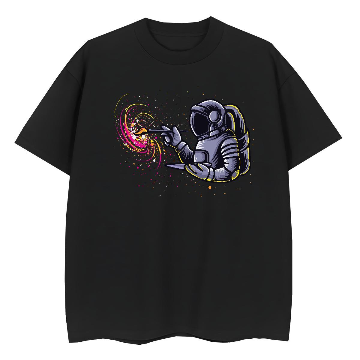 5A Lady T shirt 230g Cotton universe Spring Summer Woman T Shirts O Neck Short Sleeves DIY Anime Printed Tops