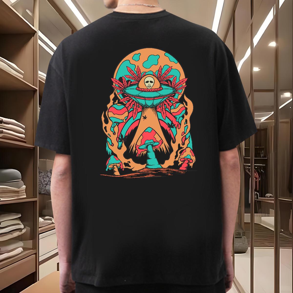 Classic Man T Shirts 230g Pure Cotton ET Sports Casual Custom Print Oversized Breathable Short Sleeve Men Clothes T-Shirt Brand Tops