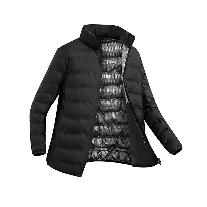 Mens white duck down jacket warm thick stand up collar mens lightweight breathable casual highquality 240822