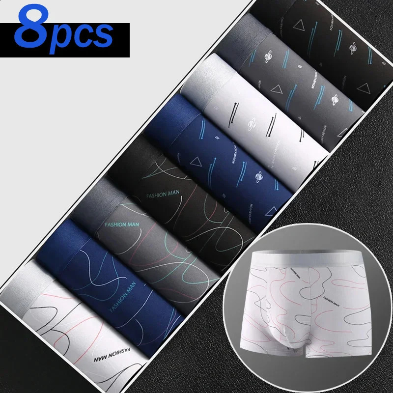 48 pieces mens boxer Ushaped convertible printed underwear fashionable and comfortable shorts solid breathable 45100kg 240822