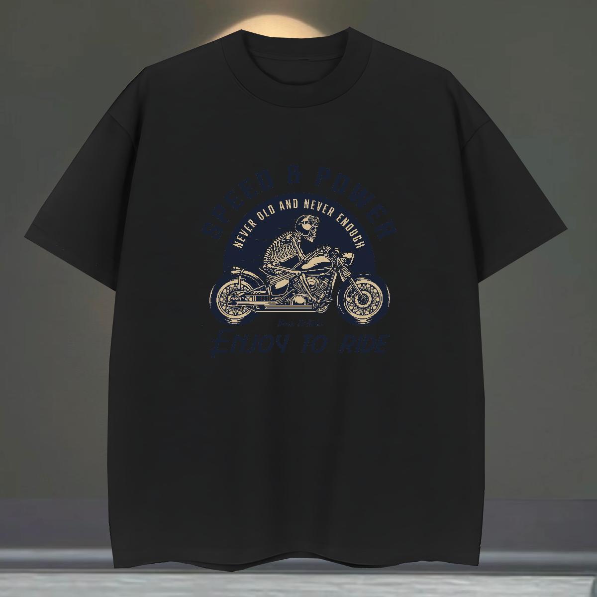 Wholesale T shirt 230g Cotton skull Hip Hop Street DIY Logo Oversized Breathable Crew Neck Men Tops Tees Free Shipping Tops Shirt